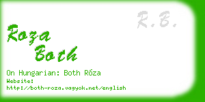 roza both business card