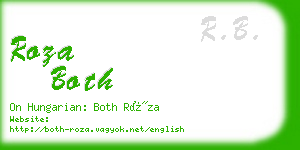 roza both business card